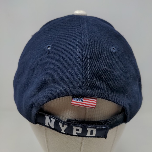 Colosseum Men's Strapback Hat Blue Embroidered NYPD Logo Patriotic - Picture 5 of 7